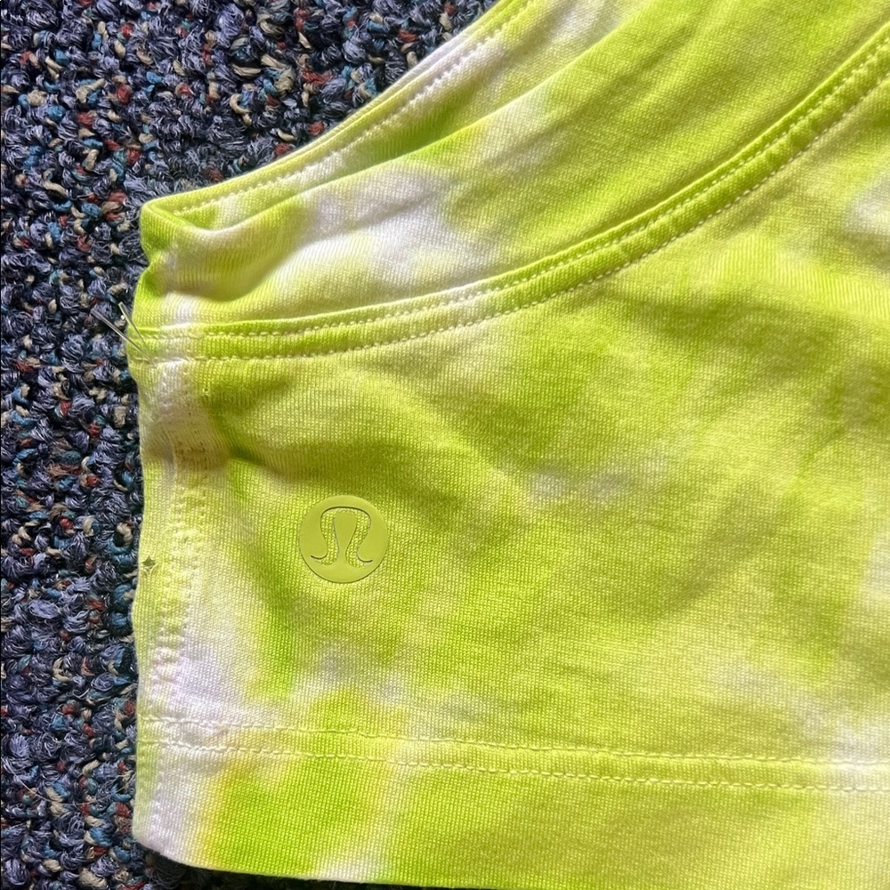 Neon Yellow Tie-Dye Crop Tank Top - Women - Picture 2 of 3